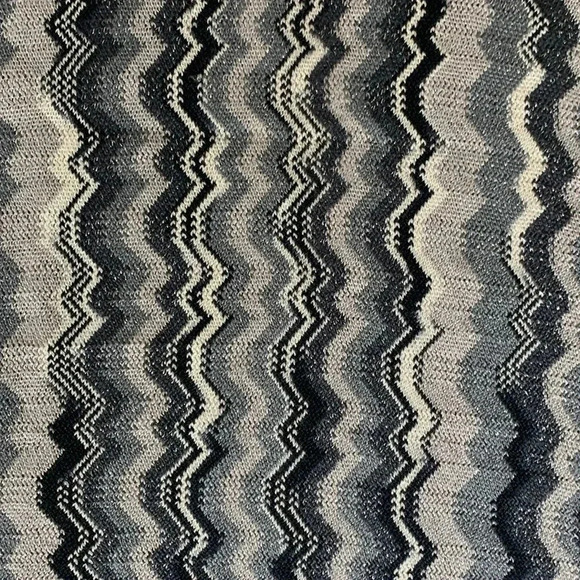 Missoni Scarf  zig zag pattern black and gray made in Italy - Picture 2 of 6